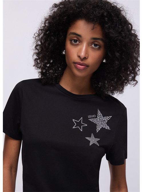 T-shirt con applicazioni LIU JO | WA6491JS923/P9354